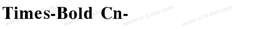 Times-Bold Cn字体转换